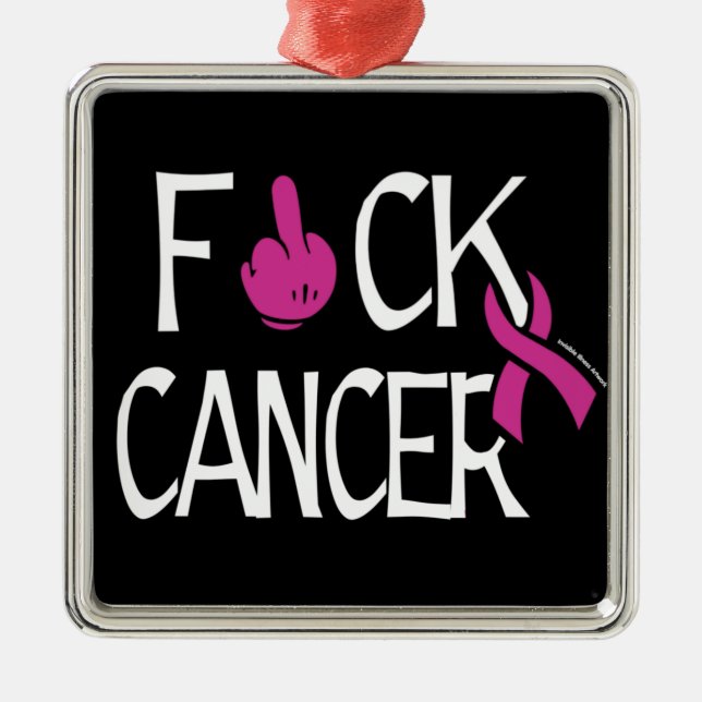 Ornamento De Metal F#CANCER CK...Cancer da mama (Frente)