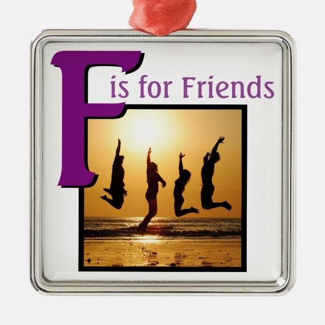 Ornamento De Metal F para Amigos (Frente)