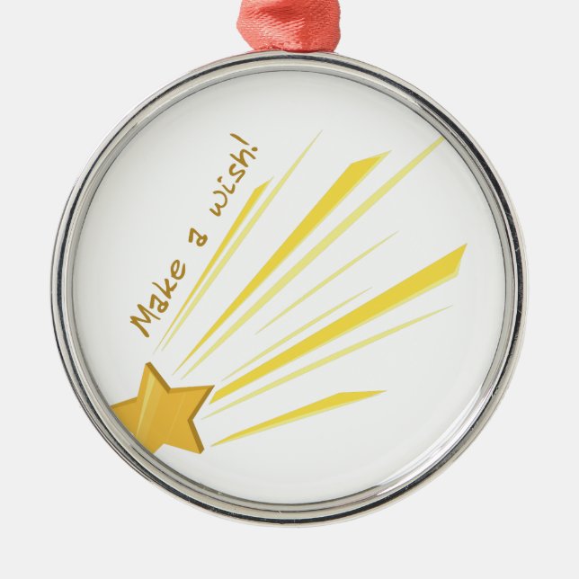 Ornamento De Metal Faça um desejo (Frente)