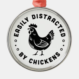 Ornamento De Metal Fácil distração com as citações da fazenda