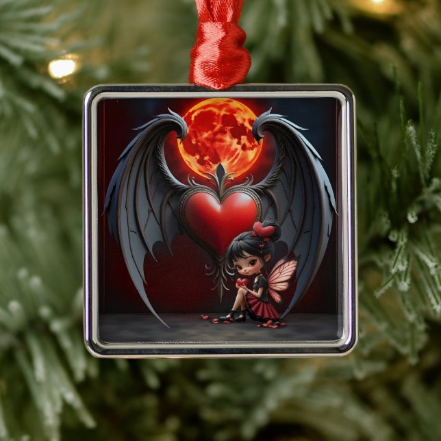 Ornamento De Metal Fada do Vale da Lua de Sangue (Árvore)