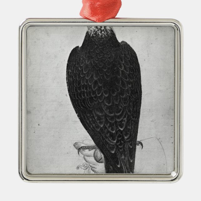 Ornamento De Metal Falcão na mão (Frente)