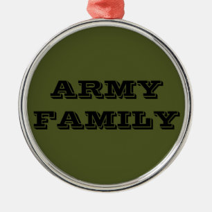 Ornamento De Metal Família Ornament Army