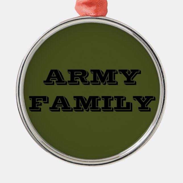Ornamento De Metal Família Ornament Army (Frente)