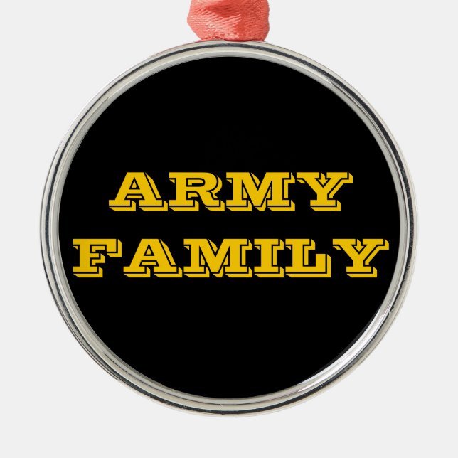 Ornamento De Metal Família Ornament Army (Frente)
