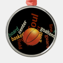 Ornamento De Metal Fanáticos pelo esporte no basquetebol Hoops (basqu