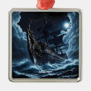 Ornamento De Metal Fantasia Navio Fantasma Corsário Fofo