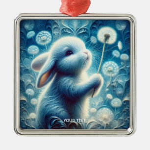 Ornamento De Metal Fantasy Coelho Bonito Coelho Flor