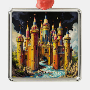 Ornamento De Metal Fantasy Cute Castle De Lápis