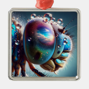 Ornamento De Metal Fantasy Cute Dragonfly Macro Photo