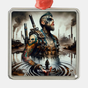 Ornamento De Metal Fantasy Cute Man Tattoo Water
