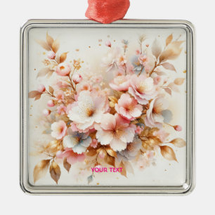 Ornamento De Metal Fantasy Cute Pastel Pink Sakura
