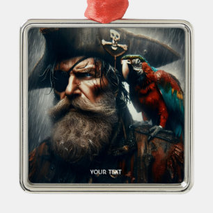 Ornamento De Metal Fantasy Cute Rain Capitão Pirate