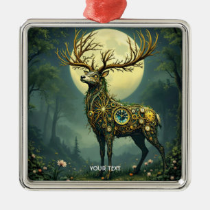 Ornamento De Metal Fantasy Cute Steampunk Deer Forest