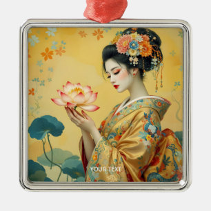 Ornamento De Metal Fantasy Flower Japonesa