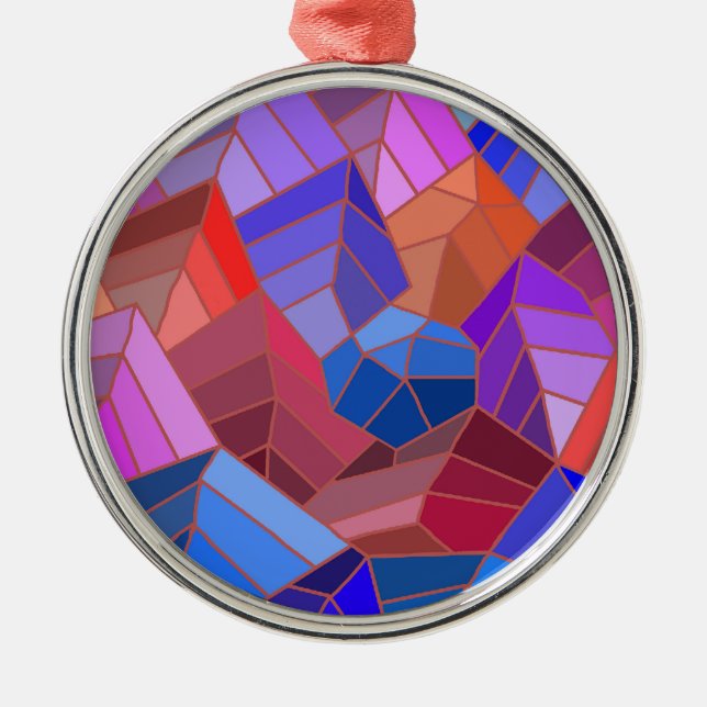 Ornamento De Metal Fantasy Mounains View do Céu (Frente)