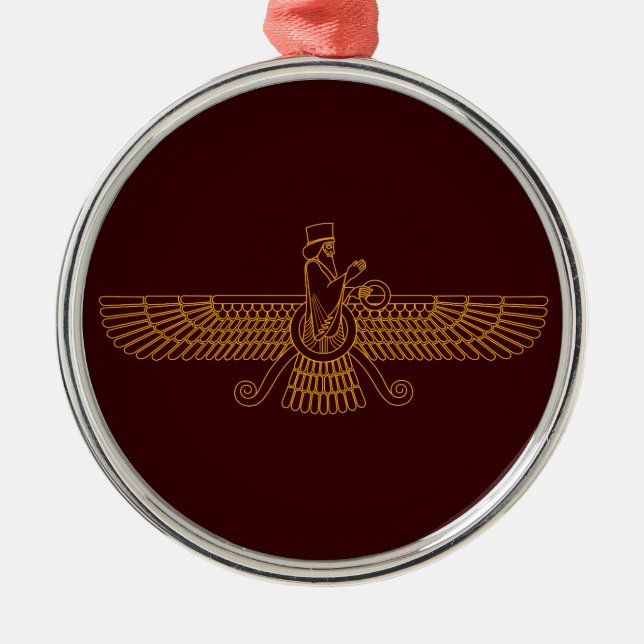 Ornamento De Metal Faravahar (Frente)