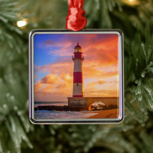 Ornamento De Metal Faróis Farol de Itapuã Bahia Brasil