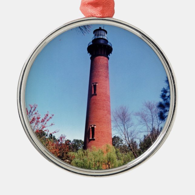 Ornamento De Metal Farol Currituck (Frente)