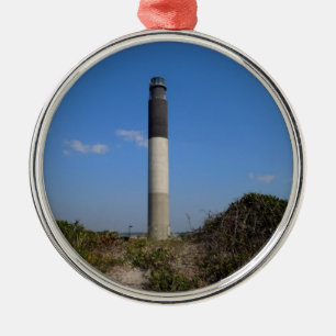 Ornamento De Metal Farol da ilha do carvalho, North Carolina
