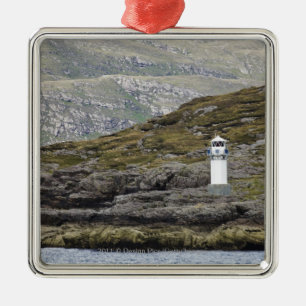 Ornamento De Metal Farol de Rhue ao longo da costa