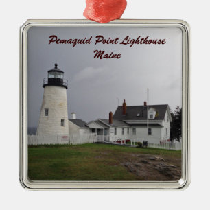Ornamento De Metal Farol do ponto de Pemaquid, Maine