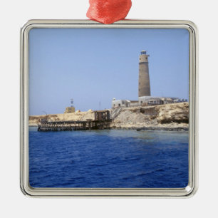 Ornamento De Metal Farol nas Ilhas Brother, Mar Vermelho, Egito