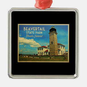 Ornamento De Metal Farol Rhode de Beavertail - ilha