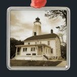 Ornamento De Metal Farol Sandy Hook<br><div class="desc">Farol Sandy Hook</div>