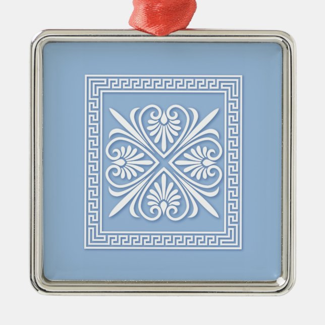 Ornamento De Metal Faux Jasperware (Frente)