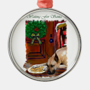 Ornamento De Metal Fawn Great Dane Christmas