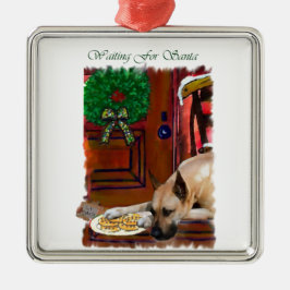 Ornamento De Metal Fawn Great Dane Christmas
