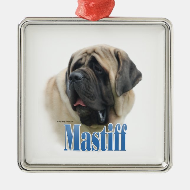 Ornamento De Metal Fawn Mastiff Name Chaveiro (Frente)