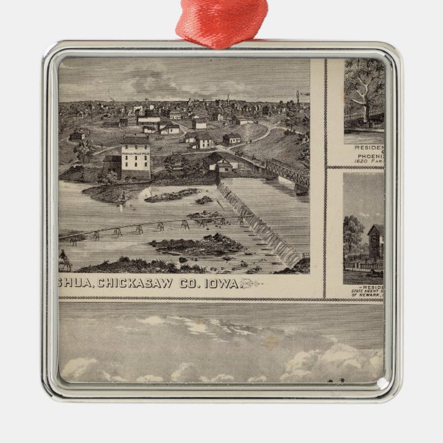 Ornamento De Metal Fazenda e residência de Nashua (Frente)