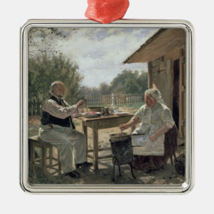 Ornamento De Metal Fazendo o doce, 1876