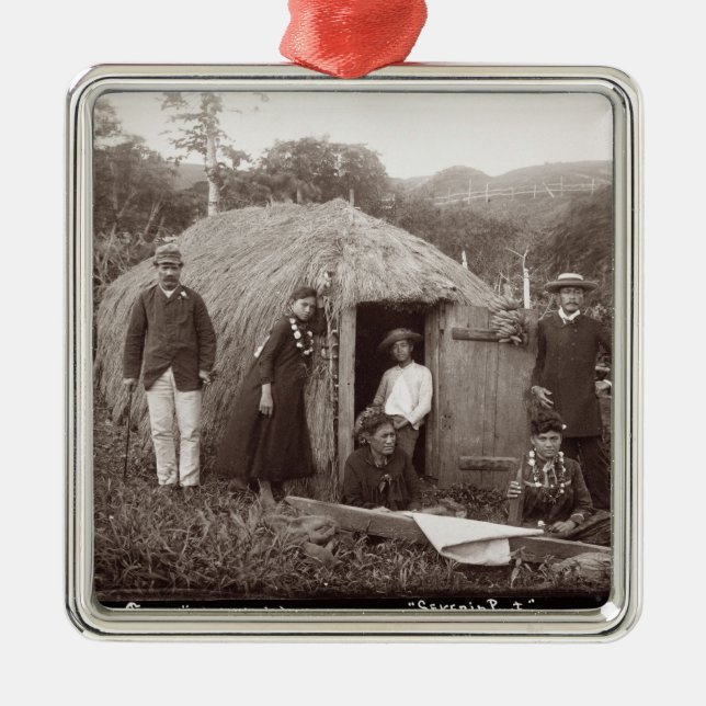 Ornamento De Metal Fazer Tappa, um pano nativo, c.1875 (foto do (Frente)