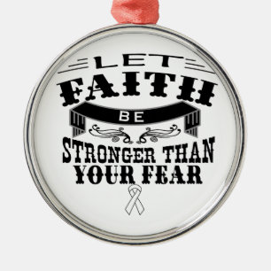 Ornamento De Metal Fé do câncer pulmonar mais forte do que o medo