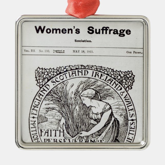 Ornamento De Metal Fé, Perseverança, Paciência, 1911 (Frente)