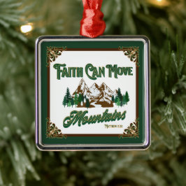 Ornamento De Metal Fé Pode Mover Montanhas Coffee Mug