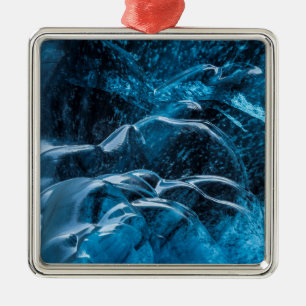 Ornamento De Metal Fechar Paredes Azuis De Gelo