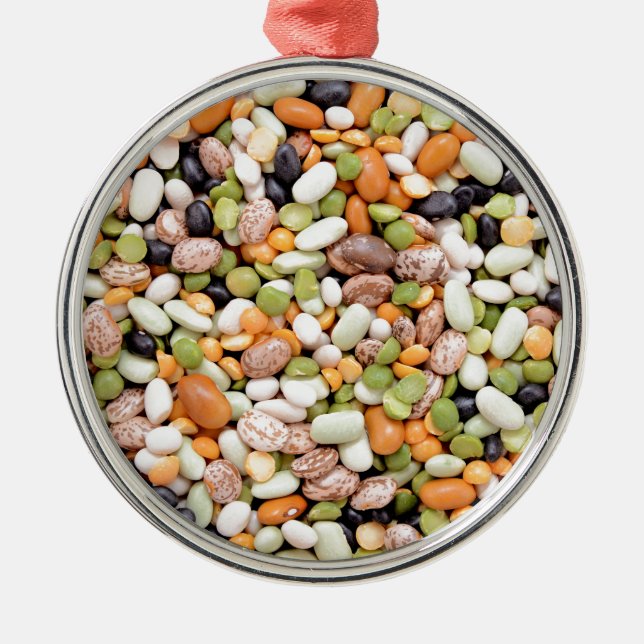 Ornamento De Metal Feijões misturados (Frente)