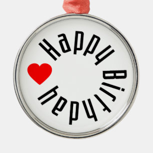 Ornamento De Metal Feliz aniversário