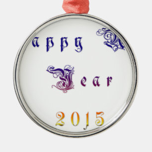 Ornamento De Metal Feliz Ano Novo 2015 Hakuna Matata.png