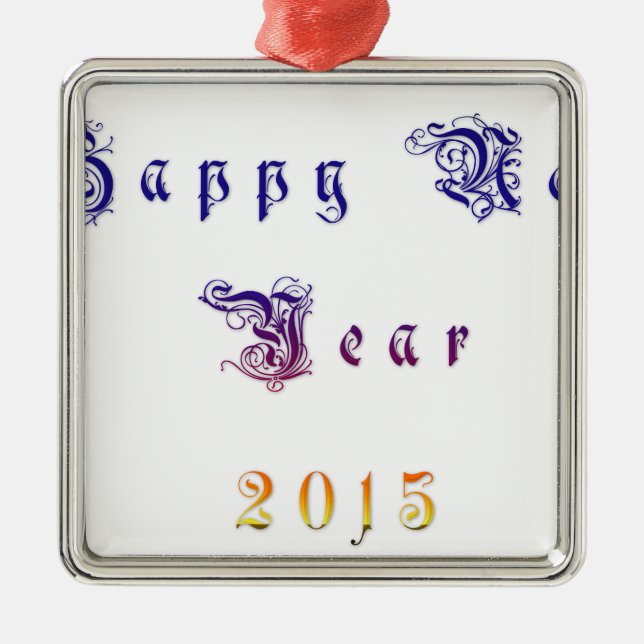 Ornamento De Metal Feliz Ano Novo 2015 Hakuna Matata.png (Frente)