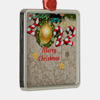 Ornamento De Metal Feliz ano novo, Natal, 2022 Convite Cerâmico