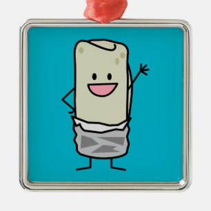 Ornamento De Metal Feliz Burrito Alô