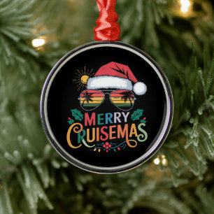 Ornamento De Metal Feliz Cruisemas 2024 Natal Papai Noel Rena
