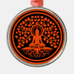 Ornamento De Metal Feliz Dia do Vesak