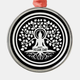 Ornamento De Metal Feliz Dia do Vesak