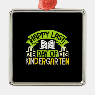 Ornamento De Metal Feliz Dia Passado Do Jardim De Infância